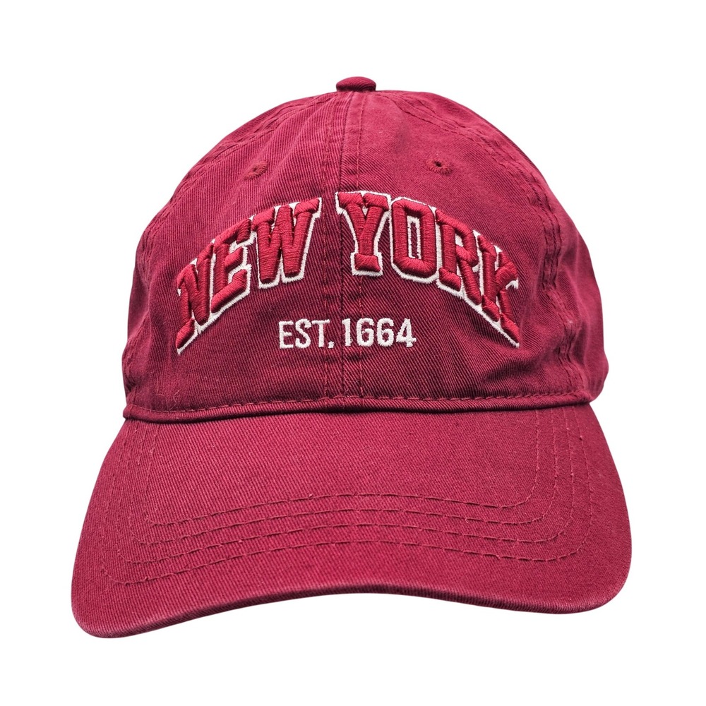New York EST 1664 Hat Torkia Apparel Maroon Embroidered NYC Baseball‎ Cap OSFA